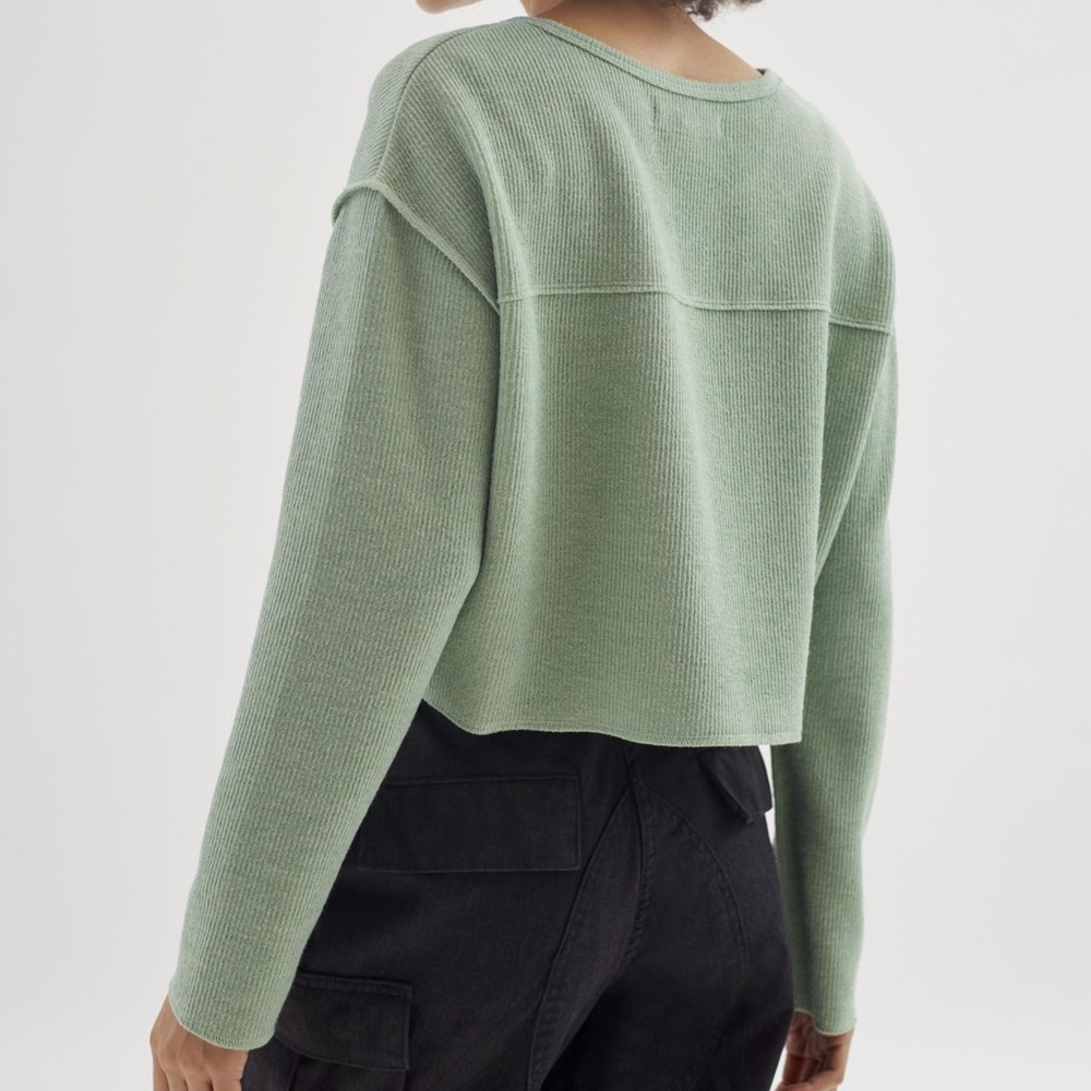 Urban Outfitters Parker Notched Long Sleeve Top - Picture 2 of 5